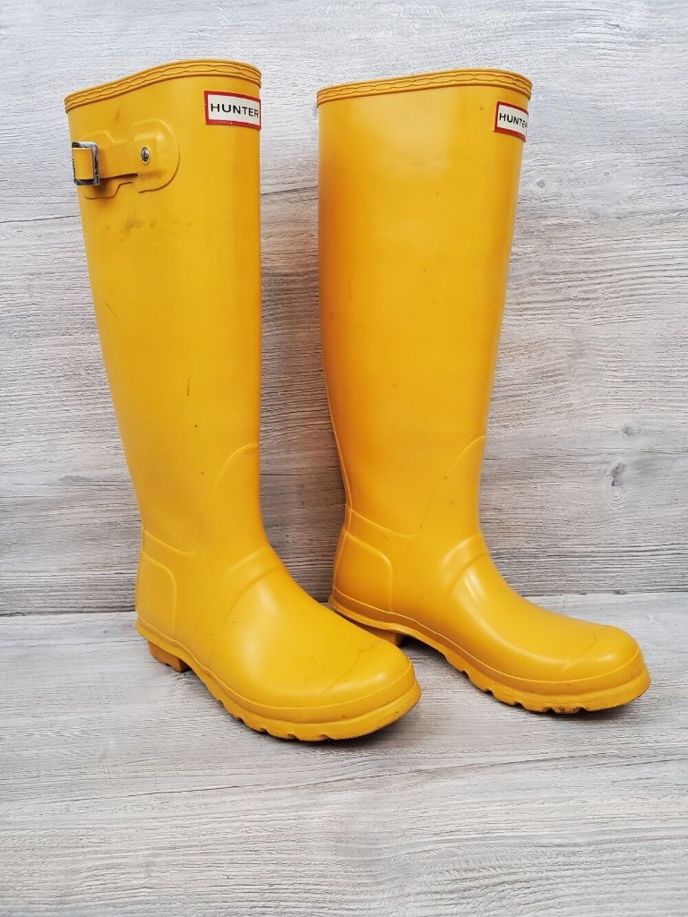 Hunter women's Original Tall Yellow Gloss boots